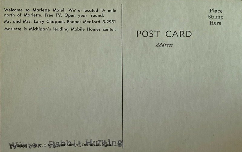 Marlette Motel - Old Postcard (newer photo)